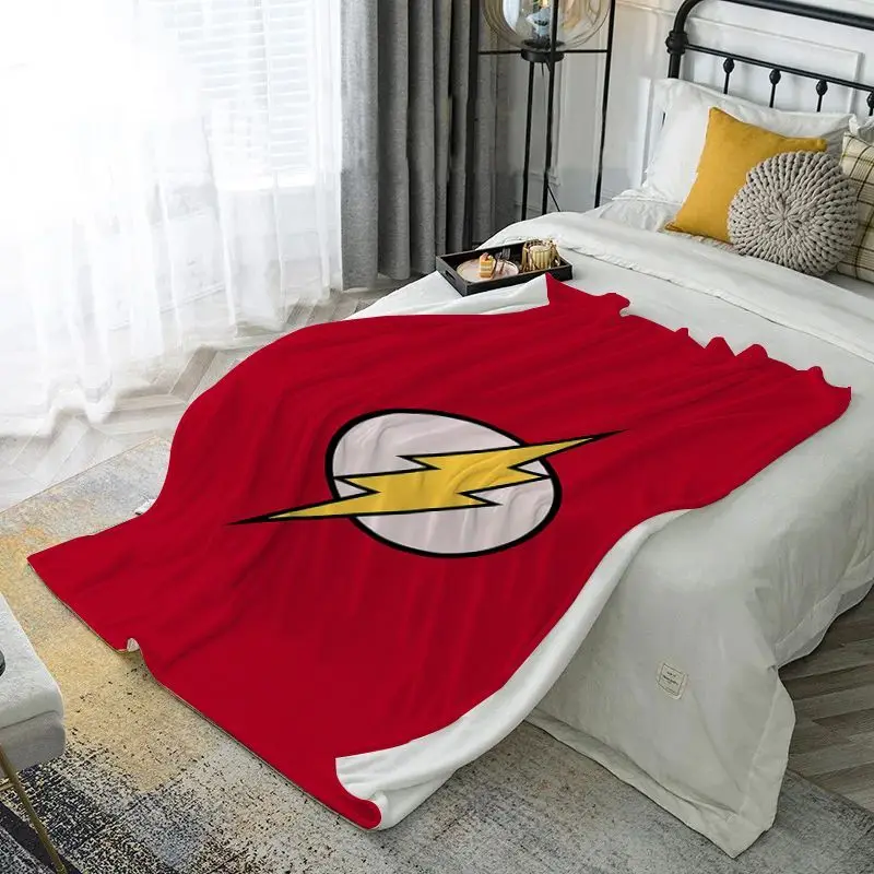 Creative DC Batman Superman The Flash New Cute Creative Cartoon Pattern Office Nap Fashion Soft Skin-Friendly Flannel Blanket