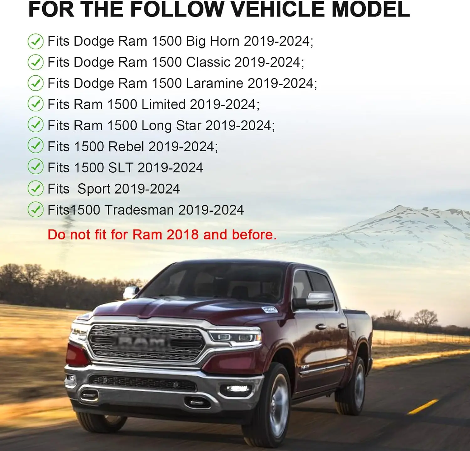 Abdeckungen für die Lattenhalterung am Bettengeländer für Dodge RAM 1500 2019-2026, Stopfen für die Lattenhalterungsöffnungen – Detail 10