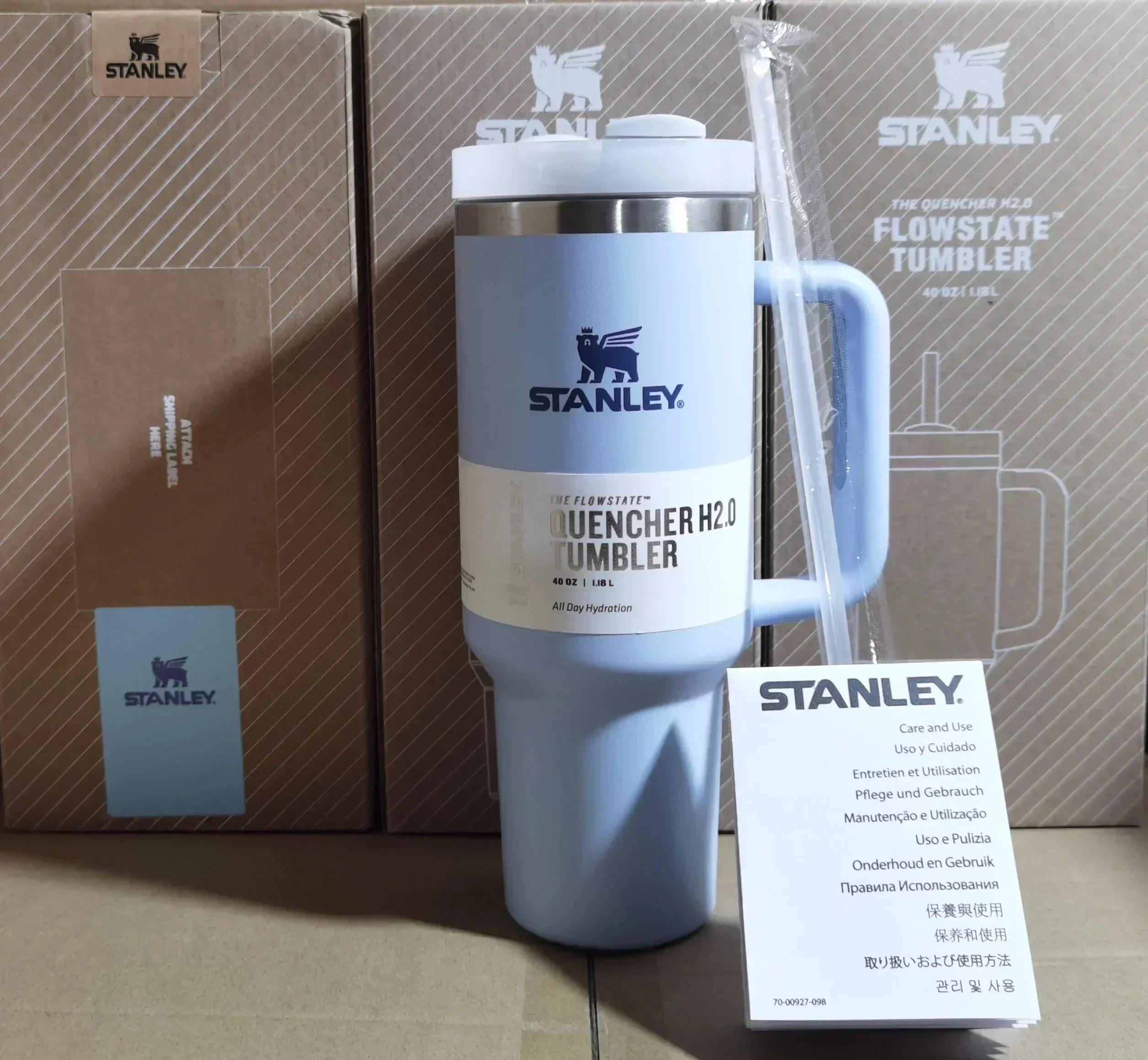 Stanley IceFlow 플립 빨대 텀블러, 40 Oz, 1200 ml 