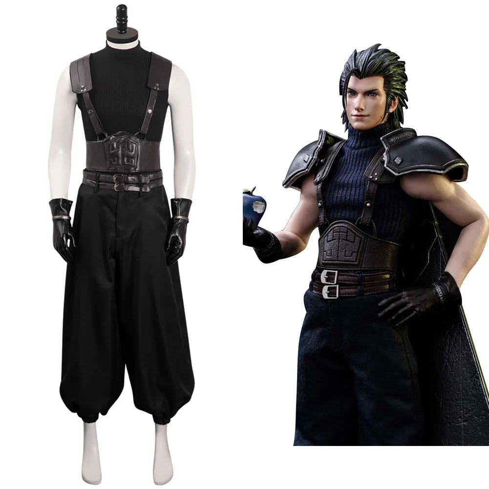 Fantasy Zack Cosplay Costume Crisis Core FF VII Reunion Outfits Halloween Carnival Suit for Adult Men Role Play