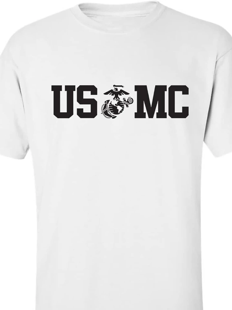 USMC Eagle Globe Anchor Men T-Shirt Short Sleeve Casual 100% Cotton T-Shirt