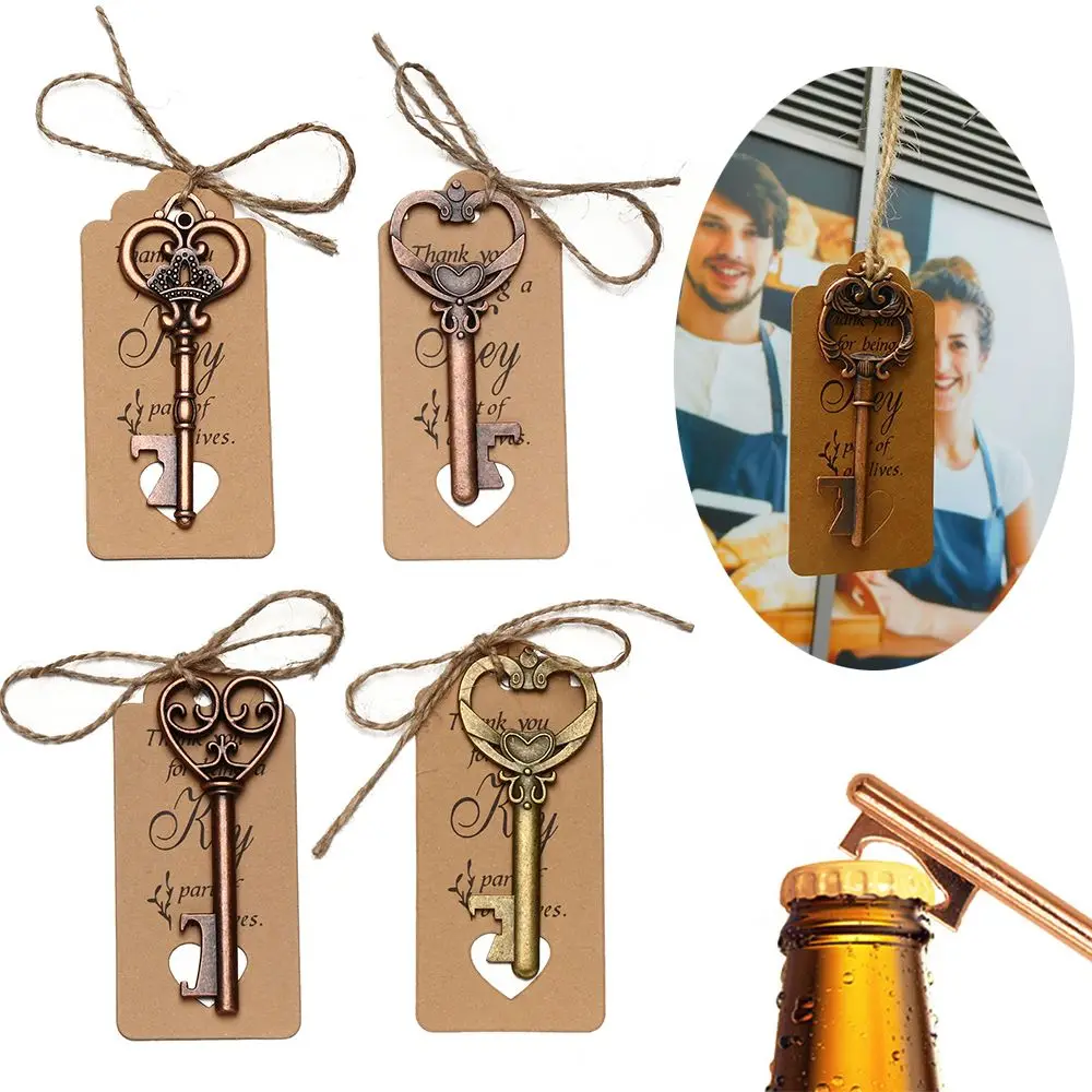 1Pcs Vintage Bottle Opener Key Kitchen Tool Accessories Wedding Pendant Beer Opener Wedding Party Favor Supplies