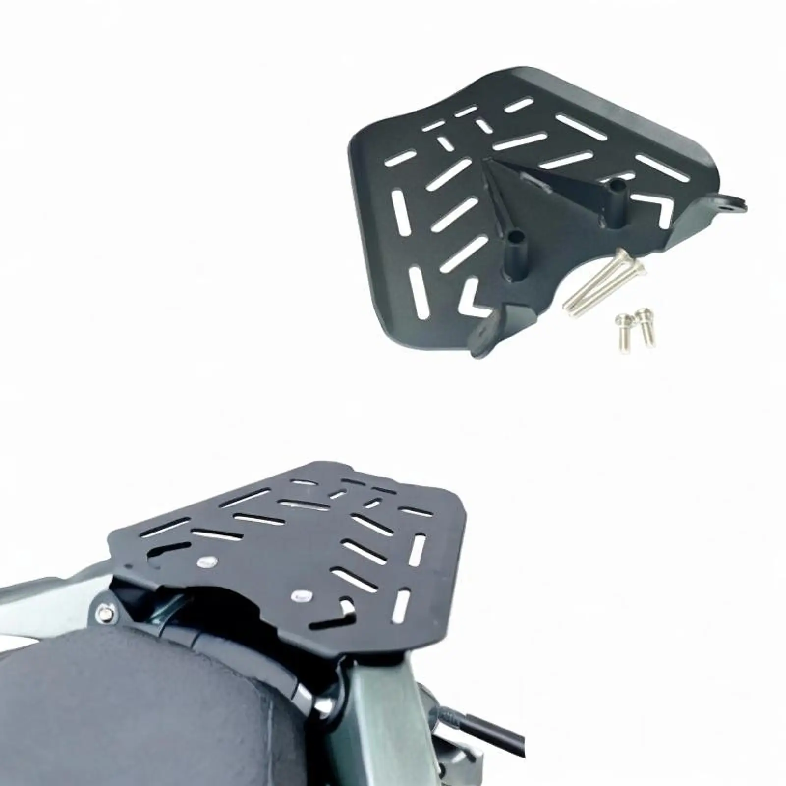 

Motorcycle Rear Luggage Rack Stable Modified Heavy Duty Easy Installation Rear Cargo Rack Carbon Steel for Automobile Parts