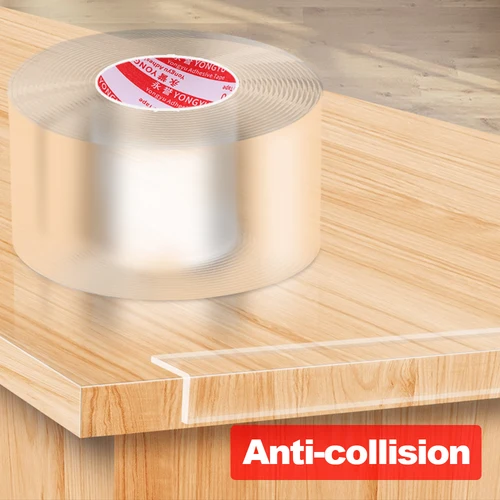 Imagen 1 del producto Nano cinta de un solo lado, 1mm, alta adherencia, fija, para colgar en la pared, borde de espejo, resistente a colisiones, producto artesanal, montaje de coche