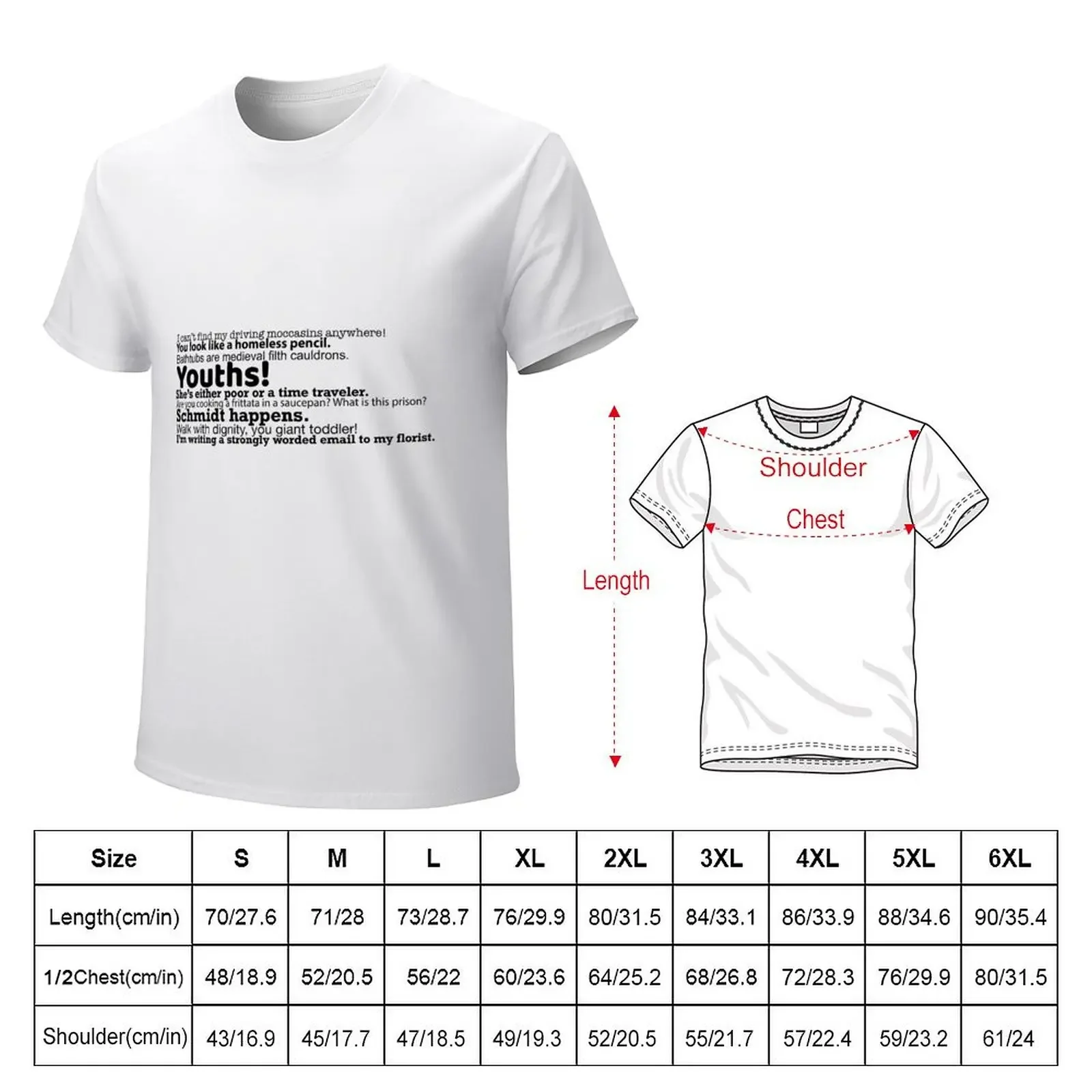 Schmidt Quotes T-shirt new edition aesthetic clothes summer top t shirts for men cotton