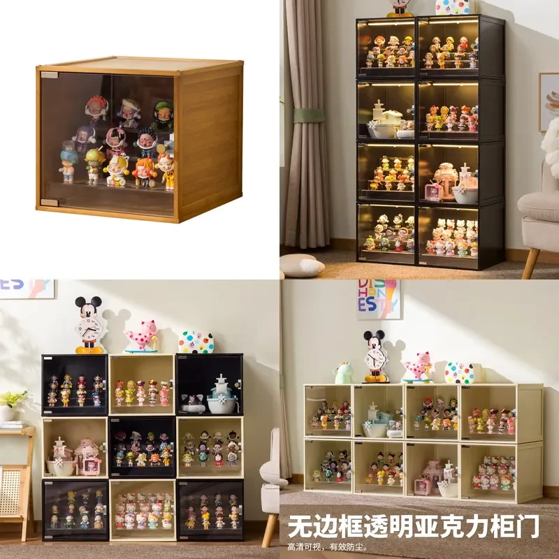 Clear Acrylic Display Case for Lego Gundam Models Transparent Storage Box with Shelves for Toy Figures Collection Organizer