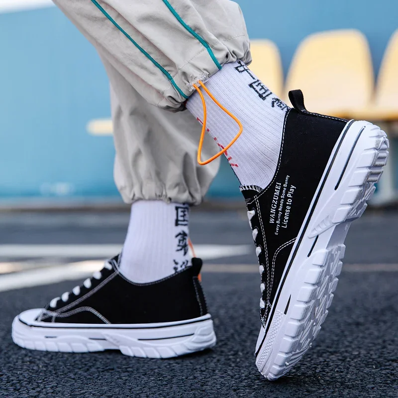 High Quality Canvas Shoes Men Breathable Sneakers Summer Fashion Men Shoes Lace Up Walking Flats Man Casual Vulcanized Shoes