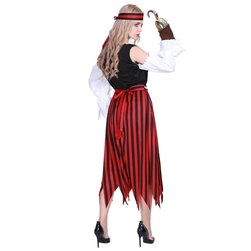 Klassische erwachsene karibische Piraten Halloween Kostüm Männer Frauen Räuber Cosplay Paar Outfits Karneval Ostern Purim Kostüm