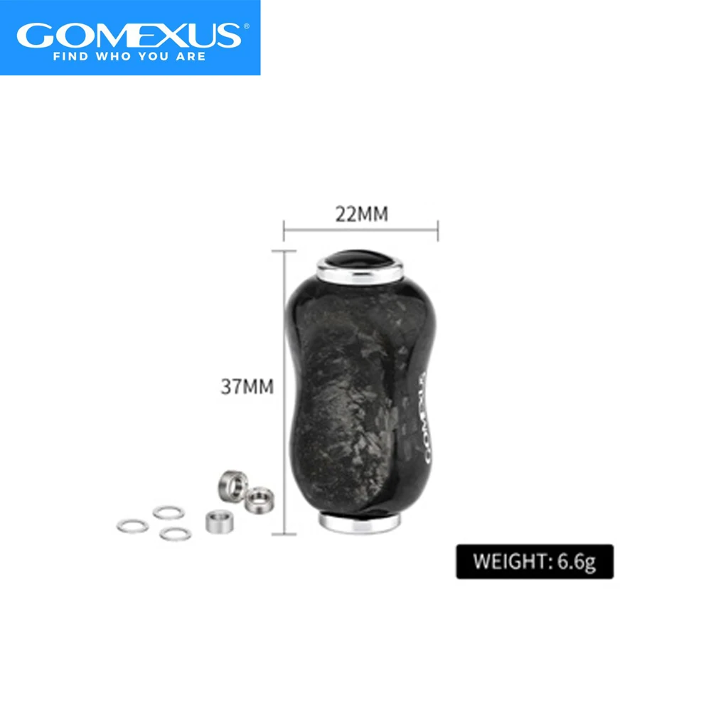 Perilla de alimentación de carrete de carbono Gomexus 22mm F22 para Shimano Curado DC Exsence 3000 4000 Daiwa Luvias LT 1000-4000 Baitcaster mano izquierda
