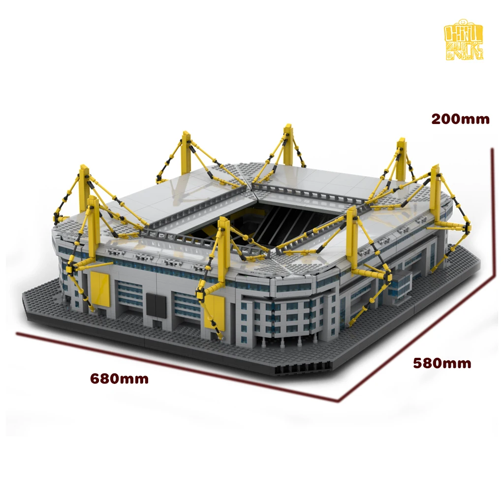 MOC-152781 D-W Football Stadium Model With PDF Drawings Building Blocks Bricks DIY Toys Birthday Christmas Gifts