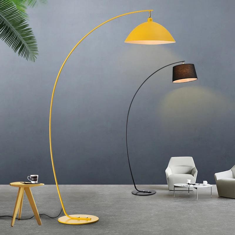 

Modern Minimalist Led Floor Lamps Nordic Arc Living Room Sofa Stand Light Bedroom Bedside Lamp Decoration Home Lighting Fixtures