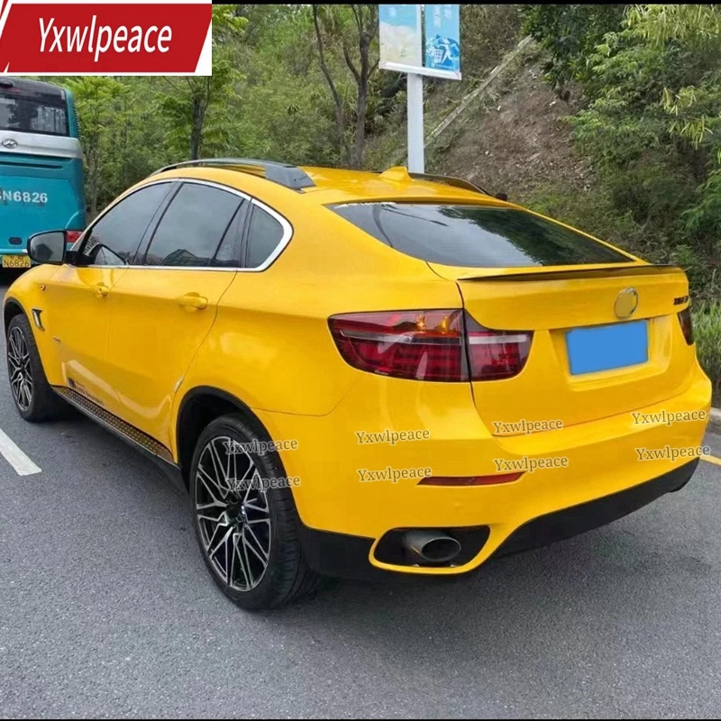 

For BMW X6 E71 Spoiler 2008-2014 ABS Material Car Rear Wing Trim Unpainted Color Rear Trunk Spoiler Car Styling