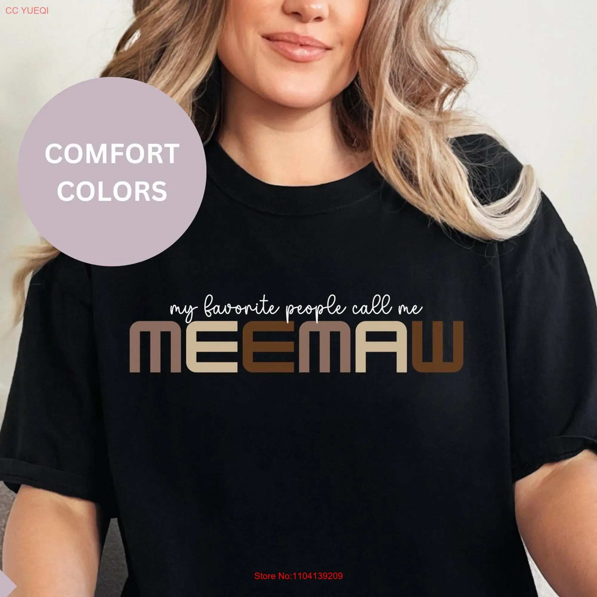 Meemaw Comfort Color T Shirt Mimi Grandma to be Grandmother gift for New GrandparenT pregnancy announcement