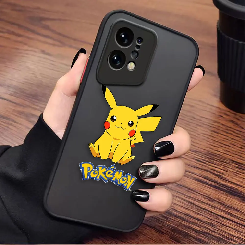 Matte Phone Case for OPPO Realme 11 10 9 9I 8 8I 7I 6 5 FIND X3 X5 R15 R17 PRO 4G 5G Case Funda Coque Shell Anime Cute P-Pikachu