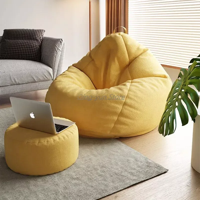 

Comfortable Lazy Bean Bag Sofa Single Nordic Recliner Lounge Bean Bag Sofas Floor Ergonomic Puf De Asiento Prefabricated House