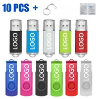 10Pcs/lot USB 2.0 Flash Drive 64GB 128GB Pen Drive 16GB Pendrive 32GB Disk On Key USB Stick 1GB 2GB 4GB 8GB Memory Flash Disk
