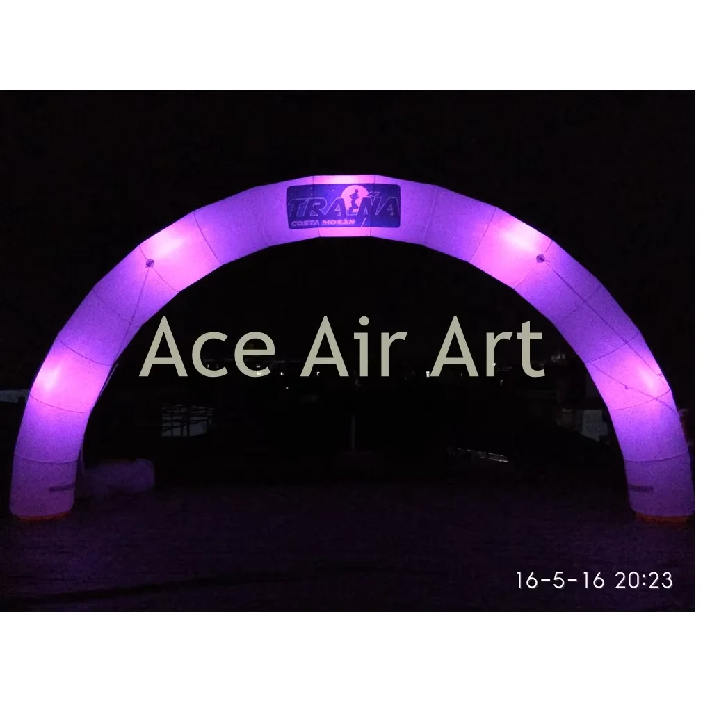 

LED Color Changing Curved Tube, Inflatable, Start, finish Line, Lighting with Lightingfor Night Run