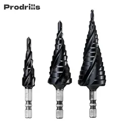 M35 TiAlN Coated Step Drill Bit for Stainless Steel and Hard Metal HSS-Co 3 Flutes Woodworking Drill