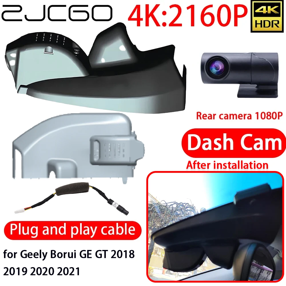 ZJCGO for Geely Borui GE GT 2018 2019 2020 2021 4K Car DVR Dash Cam Wifi Front Plug and Play Video Recorder Camera 24h Monitor
