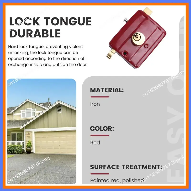 

Чугунный противоугонный замок BAAE, внешняя дверь, множественная страховка, безопасность, домашнее общежитие с ключом, деревянный дверной замок