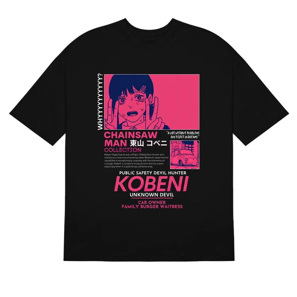 Chainsaw Man Kobeni T-Shirt - 100% Cotton Anime Shirt with Unique Design