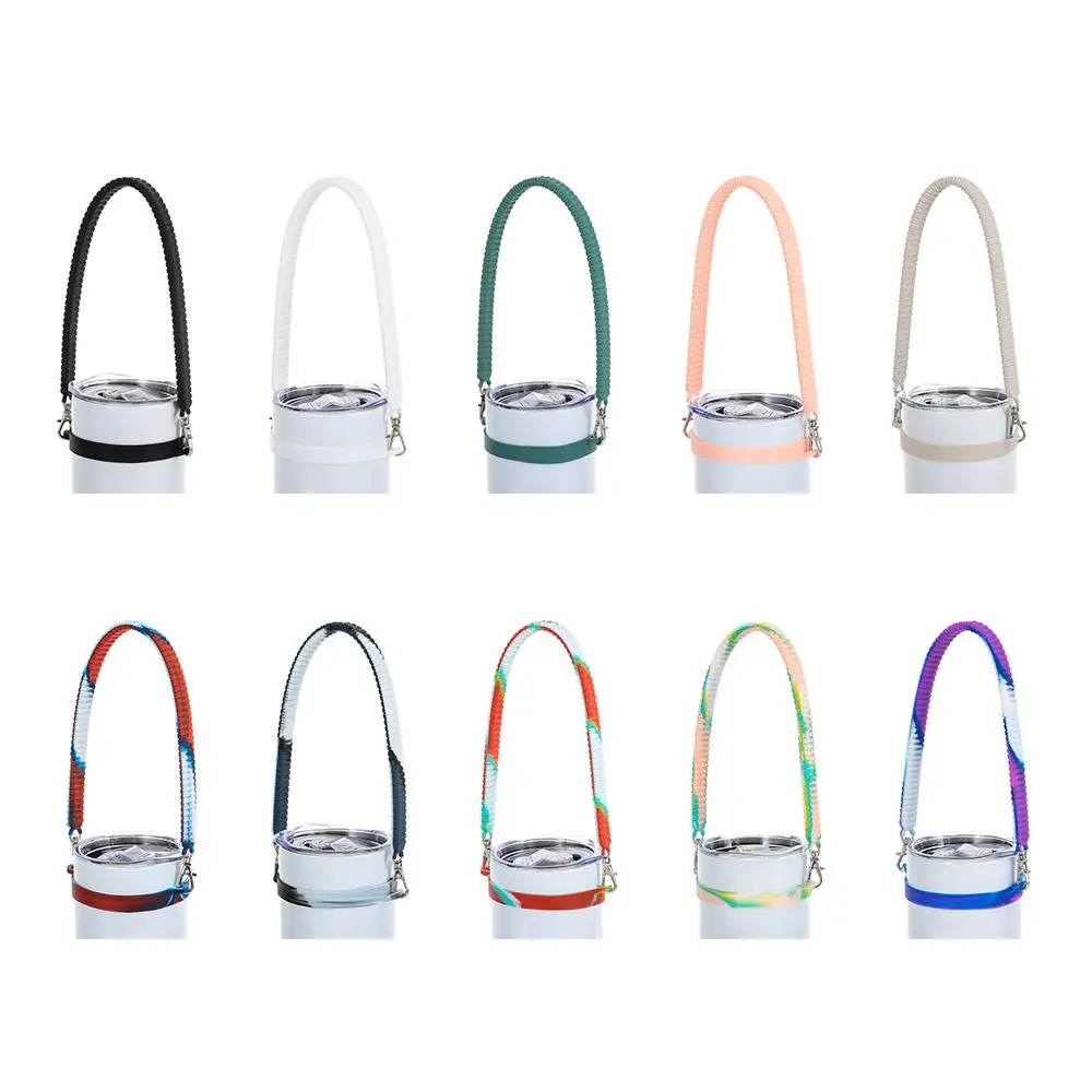 Gift Soft Water Bottle Sling Holder Durable Water Bottle Accessories Water Cup Silicone Strap Silicone Water Bottle Handle