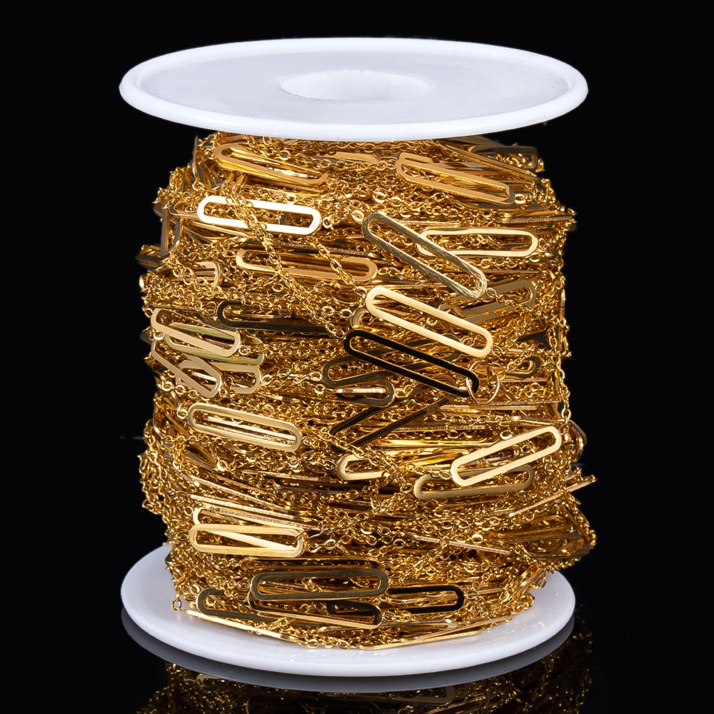 Nessuna dissolvenza 1 metro in acciaio inossidabile 4x20mm telaio quadrato catene a maglie con giunture collana fai da te gioielli per le vacanze che fanno forniture a catena per bracciali