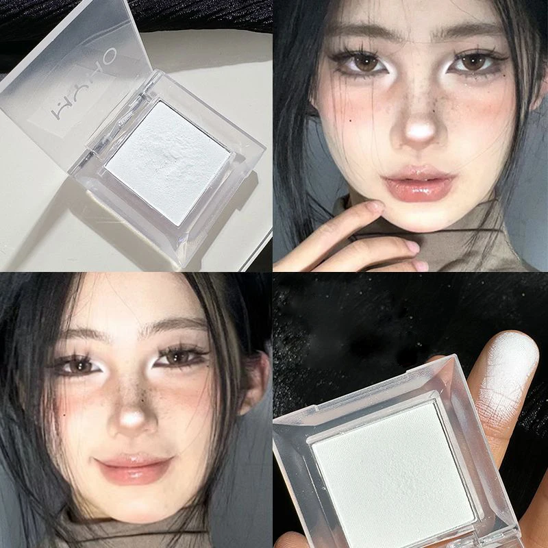 Monochrome White Matte Eyeshadow Powder Pigment Lasting Brightening Groove High Gloss Lying Silkworm Highlighter Pen Eye Makeup