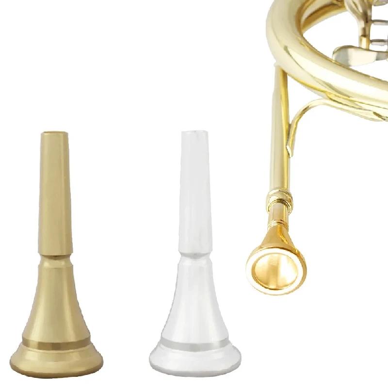 Gold & Silver Plated French Horn Mouthpiece Replacement for Double & Single French Horns Essential Musical Instrument Accessory
