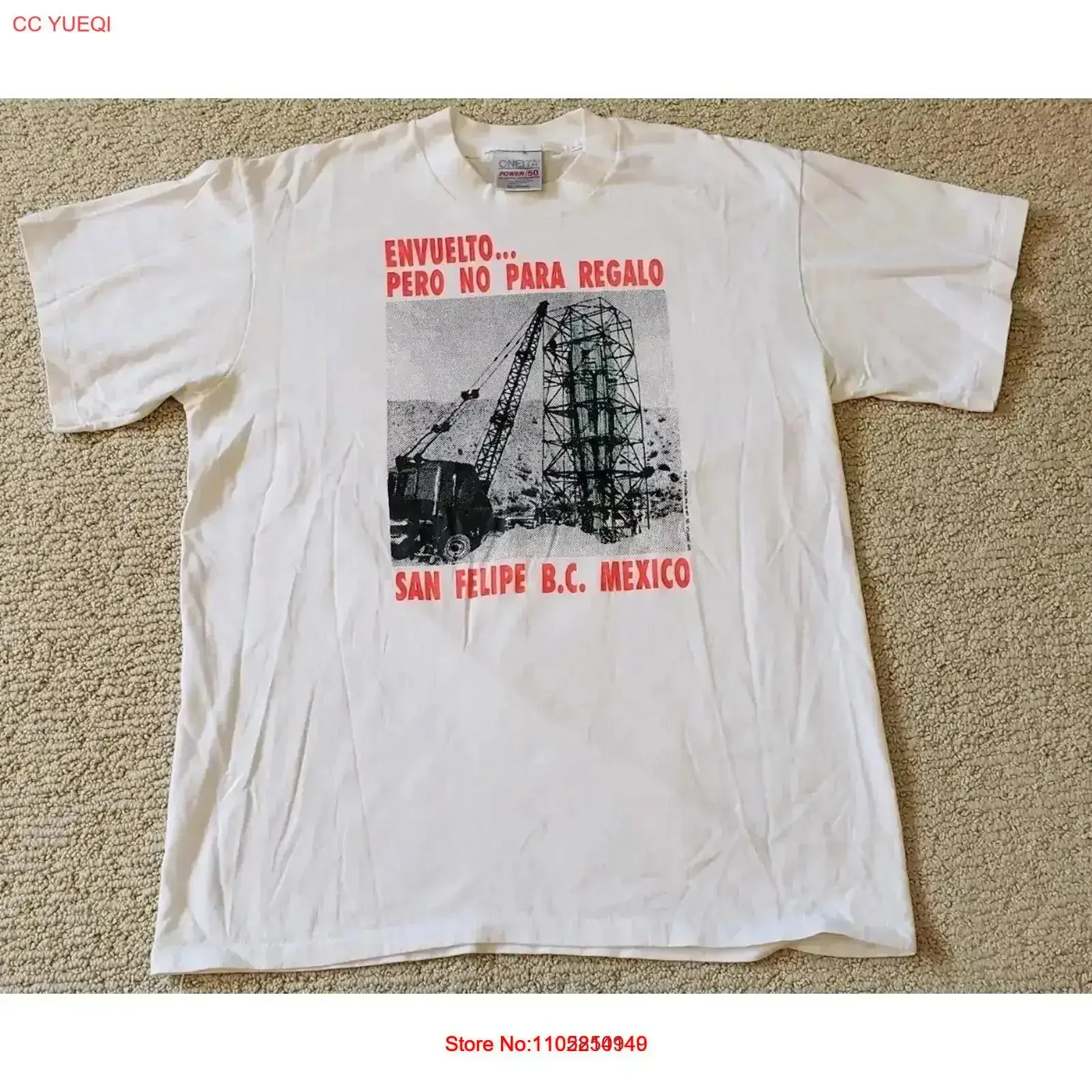 Vtg ENVUELTO PERO NO PARA REGALO SAN FELIPE B C MEXICO camiseta vintage ropa de calle lavada versátil transpirable homme vintage