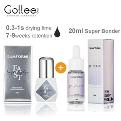 Gollee Super Bonder Eyelash Sealant  SUMFORMI 0.5s Dry Thin Lash Glue Low Odor Eyelashes Glue Waterproof Lash Extension Supplies