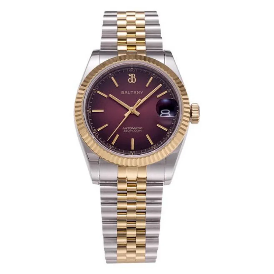 Baltany Men Automatic Watch 36mm Mechaical Wristwatch Sapphire Mirror 100M Waterproof C3 Luminous NH35