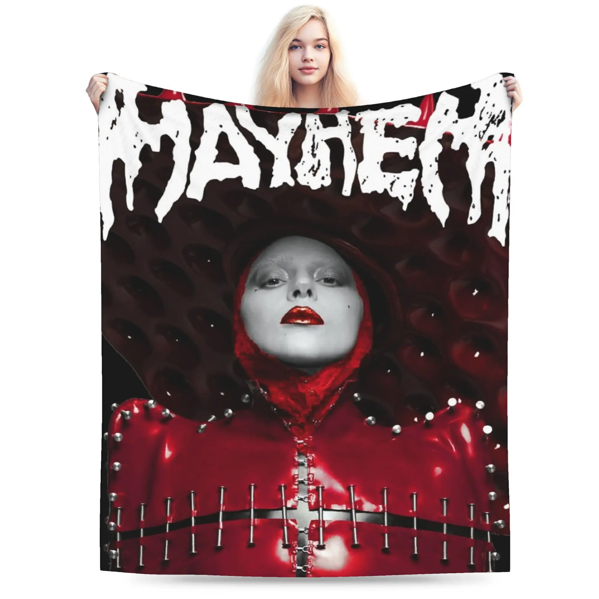 Lady Gaga Mayhem Blankets Flannel Autumn/Winter  Portable Ultra-Soft Throw Blankets for Home Office Bedspread