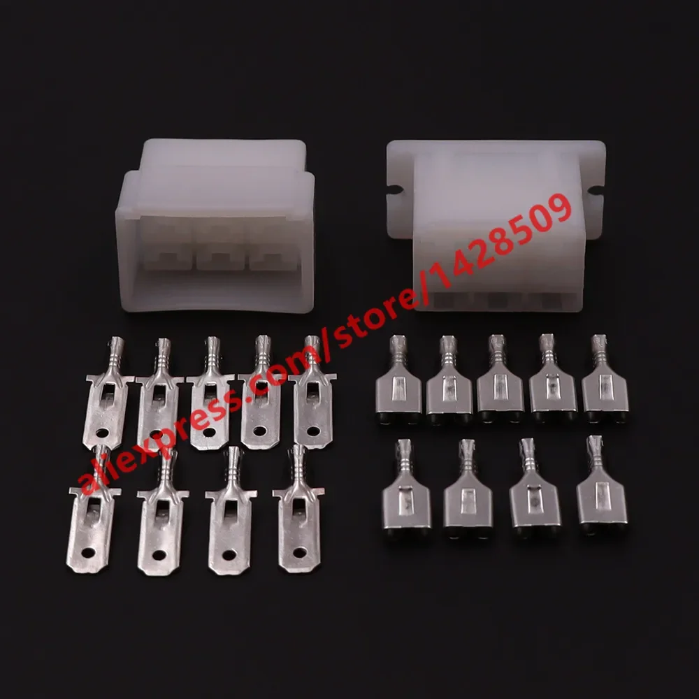 1 Set 9 Pin 6.3 Series Automotive Plastic Housing Unsealed Socket Car High Current Electric Cable Connector