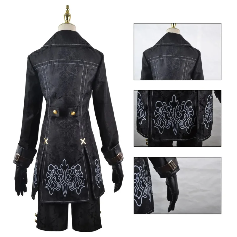 Reno automata cosplay traje yorha 9s no.9 tipo s roupa jogos terno masculino role play trajes festa de halloween fantasia