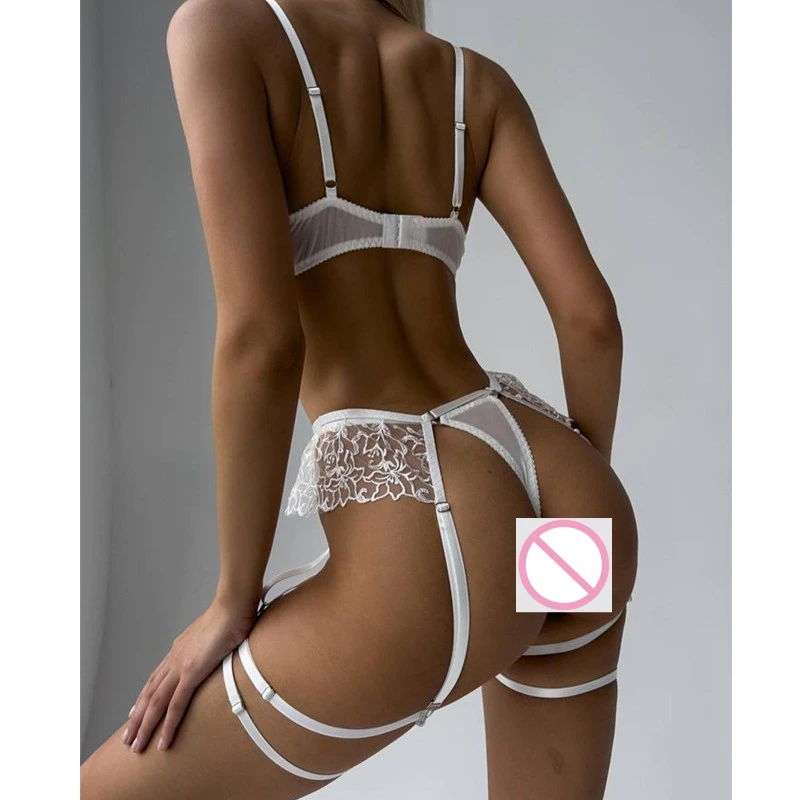 ملابس داخلية مثيرة، حمالة صدر مثيرة، مجموعة مثيرة، سلسلة، ملابس شفافة، طقم مكون من 5 قطع، دانتيل، طراز أوروبي L507 #4