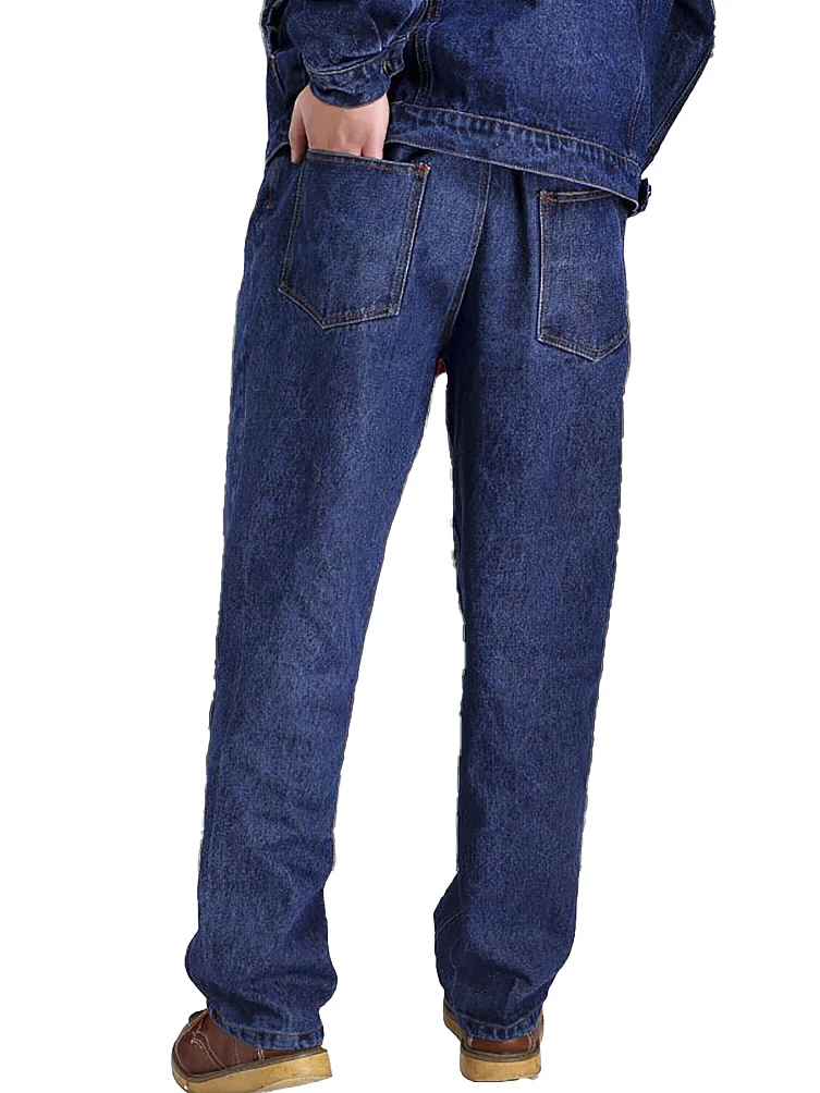 Straight Jeans Cargo Pants Men Cotton Work Wear Outdoor Tactics Durable Denim Long Trousers Casual 2023 New