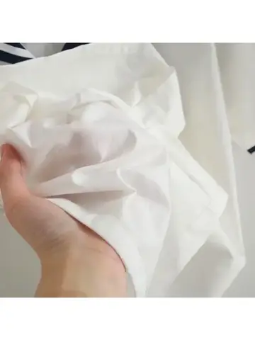 उच्च गुणवत्ता वाले 100% कॉटन ब्लाउज मोरी गर्ल्स समर जेके सेलर कॉलर शॉर्ट स्लीव व्हाइट नेवी ब्लू ब्लाउज स्कूल यूनिफॉर्म टॉप 10 best sales नाविक शीर्ष - №1