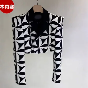 Blazer mujer primavera estilo europeo edad reductor trajes de estilo occidental de gama alta explosivo estilo callejero pequeño traje fragante chaqueta