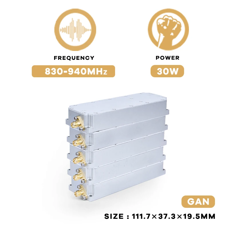 30w 830-940mhz 45dbm gan rf Anti-Drohnen-Modul Signal detektor Dji Drohnen blocker Technologie Gerät Abwehrsystem Verklemmen