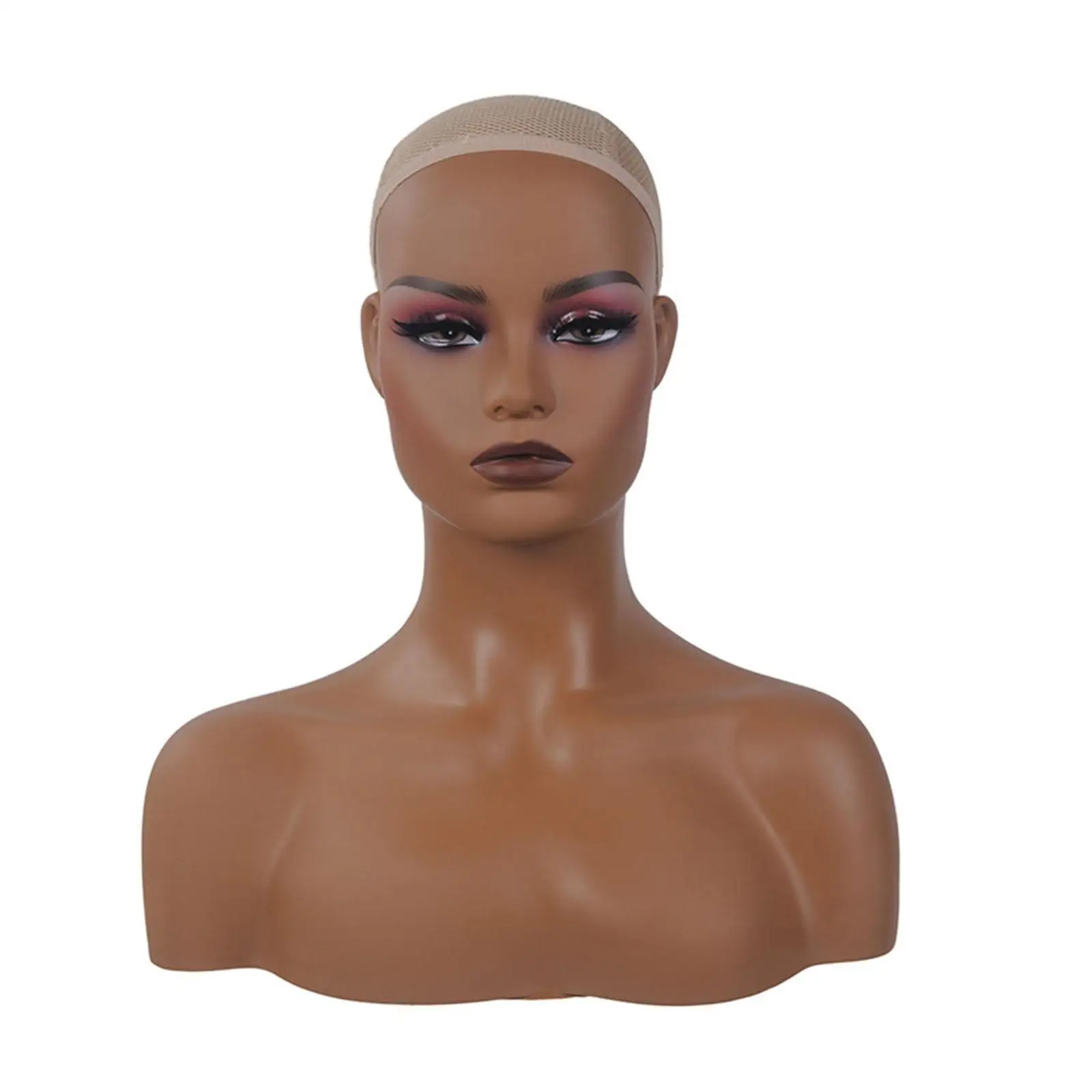 Mannequin Head Display Prop with Makeup Professional Multipurpose Wig Holder for