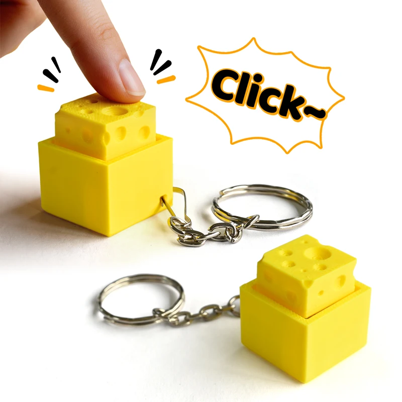 Porte-clés anti-stress 3D imprimé en forme de clavier, mini-clavier sensoriel, jouet anti-anxiété, pendentif pour sac à dos, cadeaux