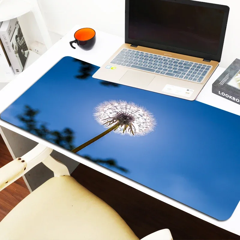 Large Mouse Pad Gamer Dandelion Desk Mat Pc Cabinet Games Gaming Accessories Mousepad Anime Computer Desks Keyboard Mats Office