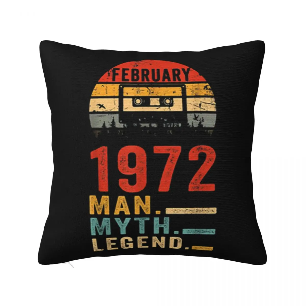 February 1972 Man Myth Legend Slim Fit Spring High Quanlity Vacation Casual Fitness Autumn Printing Unique Pillow Case