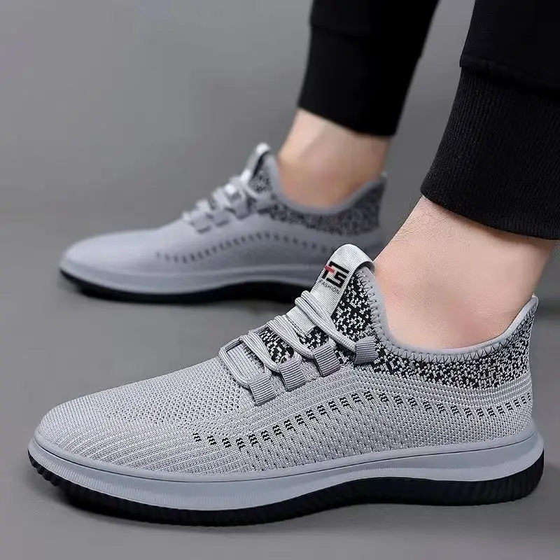 2023 Spring and Summer New Rubber Soft Sole Men\'s Shoes Breathable Casual Men\'s Shoes Comfortable All-match Men\'s Shoes