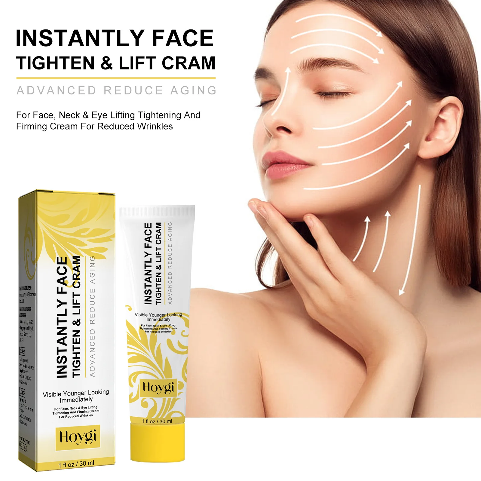 

30ml Hoygi Compact Face Cream Fading Wrinkle Wrinkle Firming Soft Skin Moisturizing Brightening Anti-Aging Whitening Cream