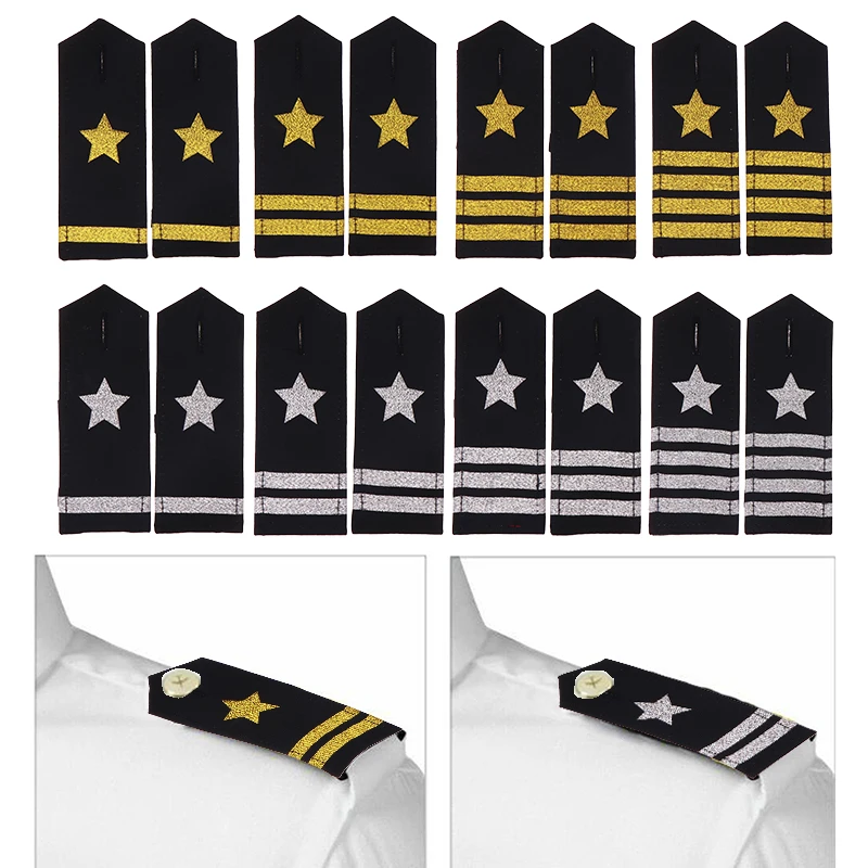 Get Professional with these Pentagram Epaulettes; DIY Pilot's Uniform Shoulder Badges for Clothing Decor