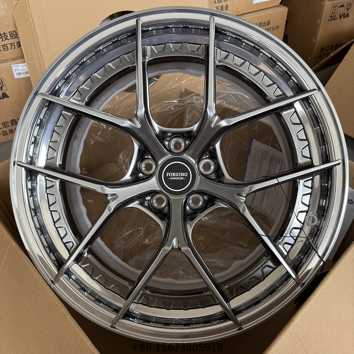 

High-End Two-Piece Forged Alloy Car Wheels 19-24 Inches Various Hole Spacings-5*108 5*5*5*130 PCD New Etch 35mm 40mm