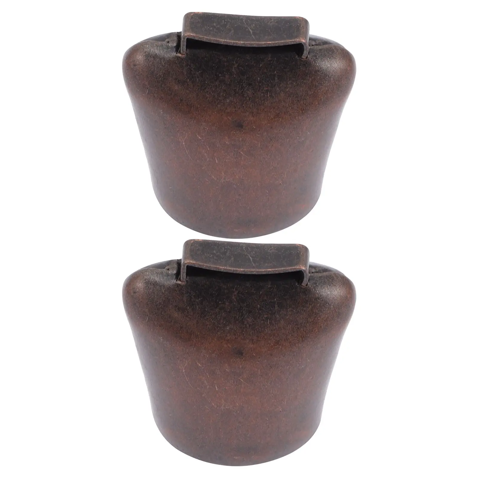 

2pcs Metal Cow Bells Medium Red Copper Cattle Accessories Grazing Supplies Durable Collar Ornaments Farm Decor