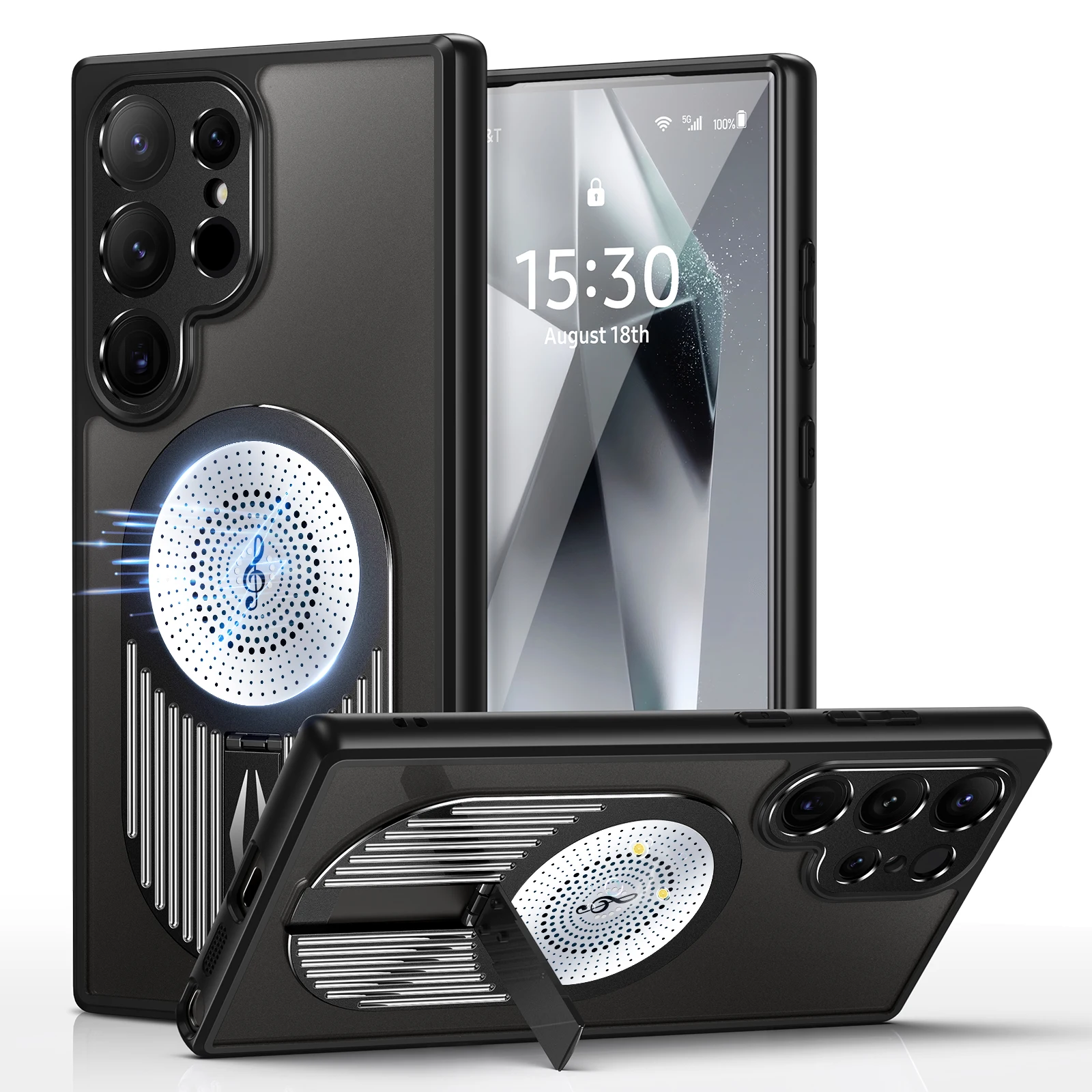 

Matte heat dissipation bracket back case For Samsung Galaxy S25 Ultra Support wireless charging Fall prevention Phone Case